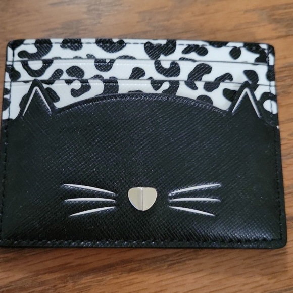 RARE NWT Cat meow authentic Kate spade clutch and cardholder wallet
